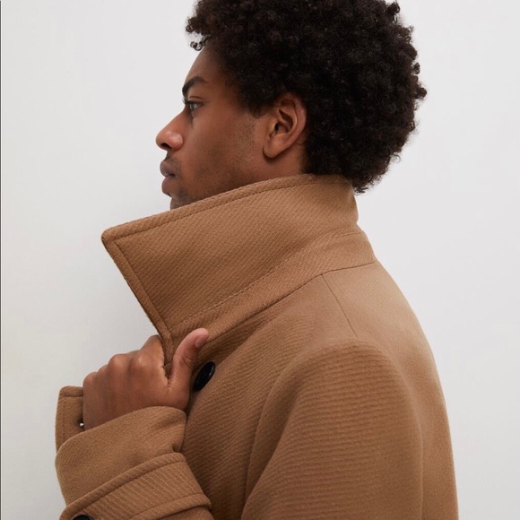 (SOLD OUT) ZARA MAN DOUBLE BREASTED COAT - LARGE - Picture 3 of 14